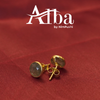 Gold Plated Sterling Stone Stud Earrings