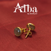 Gold Plated Sterling Stone Stud Earrings