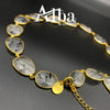 Black Rutile Beaded stone Wholesale Brass Fashion Necklace Jewelry