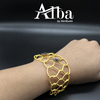18K Yellow Gold Plated Brass Cubic Zirconia Link Chain Fashion Bracelet