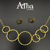 Handmade Gold Plated Brass Women Fashion Pendant set Jewelry